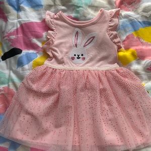 2T Sequin & Glitter Bunny Dress